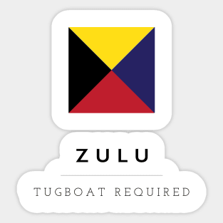 Zulu: ICS Flag Semaphore Sticker